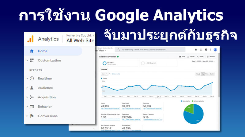 การใช้งาน Google Analytics จับมาประยุกต์กับธุรกิจ